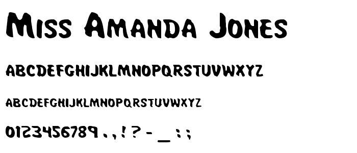 Miss Amanda Jones font